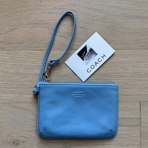 Coach Wristlet / Card Holder - Sky Blue